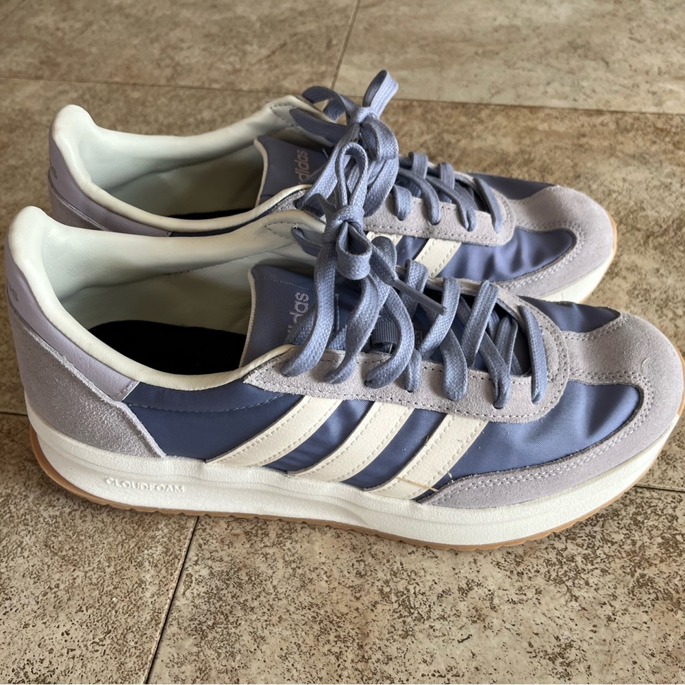 Adidas Lavender and Cream Sneakers